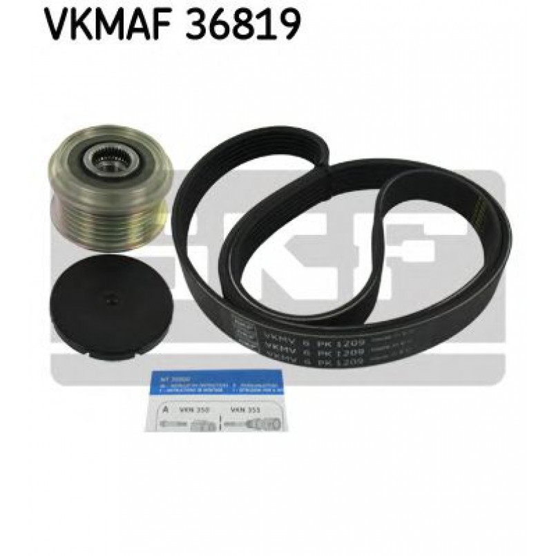VKMAF 36819 SKF Комплект роликовий модуль натягувача ременя (ролик, ремінь)